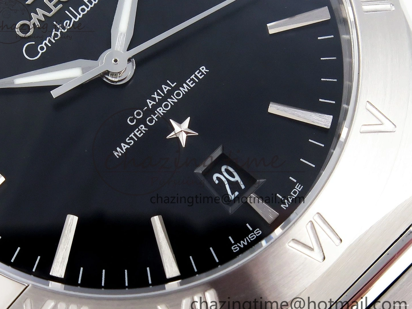 0208 Snug Constellation 39mm SS ASWF 1:1 Best Edition Black Dial on SS Bracelet A 7771